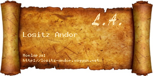 Lositz Andor névjegykártya